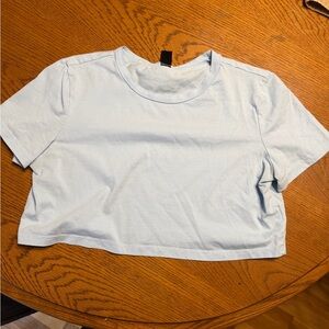 SHEIN Sky Blue Women's Crop Top